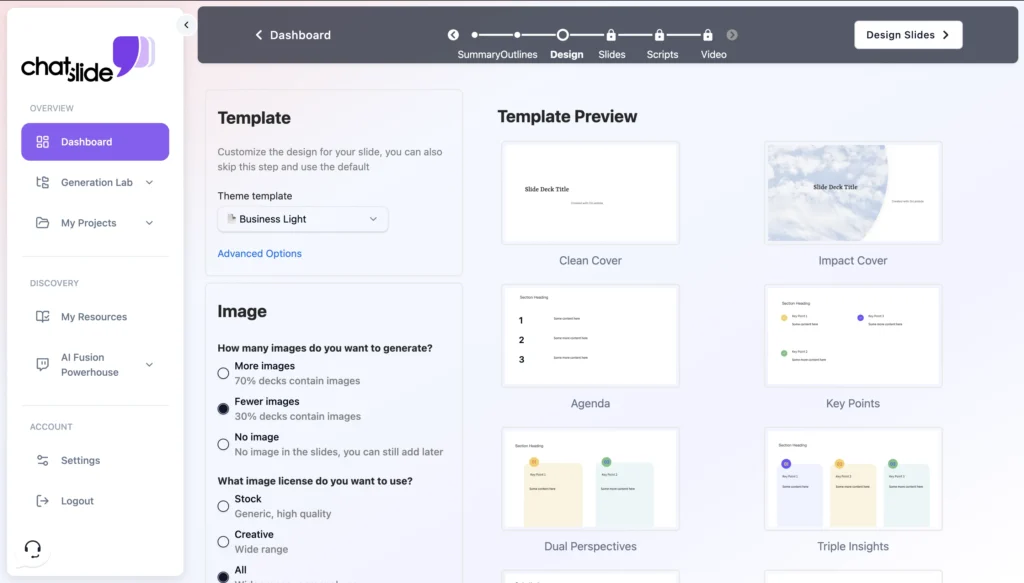PowerPoint presentation examples by ChatSlide AI by automating slide creation
